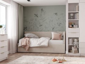 Диван-кровать Бенто (крем) в Олёкминске - olyokminsk.mebel-nsk.ru | фото