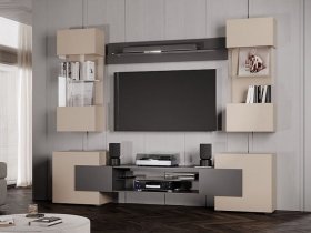 Гостиная Фэнтези (кашемир/графит) в Олёкминске - olyokminsk.mebel-nsk.ru | фото