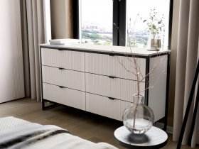 Комод 6 ящиков Нора (персидский жемчуг) в Олёкминске - olyokminsk.mebel-nsk.ru | фото