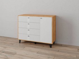 Комод «Катрин-13» (дуб крафт золотой/карбон фарфор) в Олёкминске - olyokminsk.mebel-nsk.ru | фото