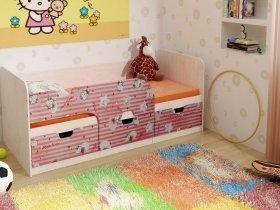 Кровать детская с ящиками 1,86 Минима Hello Kitty в Олёкминске - olyokminsk.mebel-nsk.ru | фото