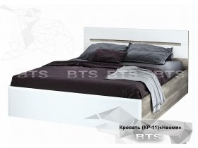 Кровать двуспальная 1,6 м  Наоми КР-11 в Олёкминске - olyokminsk.mebel-nsk.ru | фото