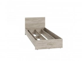 Кровать односпальная КР-080 Ронда (дуб крафт серый) в Олёкминске - olyokminsk.mebel-nsk.ru | фото