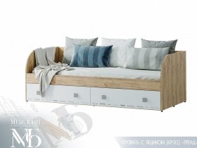 Кровать с ящиками Тренд КР-01 в Олёкминске - olyokminsk.mebel-nsk.ru | фото