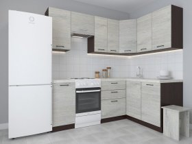 Модульная угловая кухня 1,4м*2,1м Лада (пикард) в Олёкминске - olyokminsk.mebel-nsk.ru | фото