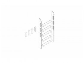 Пакет №10 Прямая лестница и опоры для двухъярусной кровати Соня в Олёкминске - olyokminsk.mebel-nsk.ru | фото