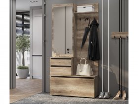 Прихожая ПР-04 Энигма (венге/дуб каньон) в Олёкминске - olyokminsk.mebel-nsk.ru | фото