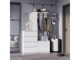 Прихожая Симпл ПР-04 (белый) в Олёкминске - olyokminsk.mebel-nsk.ru | фото