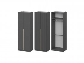Шкаф ШК-75 Эккервуд (графит) в Олёкминске - olyokminsk.mebel-nsk.ru | фото