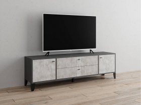 Тумба под ТВ Парус-10 (графит/мальта) в Олёкминске - olyokminsk.mebel-nsk.ru | фото