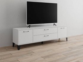 Тумба под ТВ Парус-13 (белый) в Олёкминске - olyokminsk.mebel-nsk.ru | фото