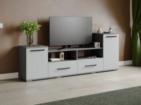 Тумба под ТВ Парус-2 (графит серый/серый камень) в Олёкминске - olyokminsk.mebel-nsk.ru | фото
